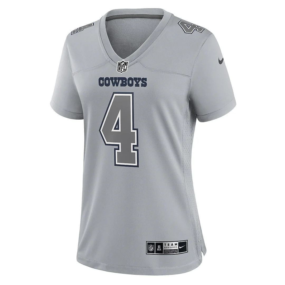 Zennovawear Dak Prescott Dallas Cowboys Women's Atmosphere Fashion Game Jersey - Gray