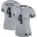 Zennovawear Dak Prescott Dallas Cowboys Women's Legend Player Performance Top - Gray