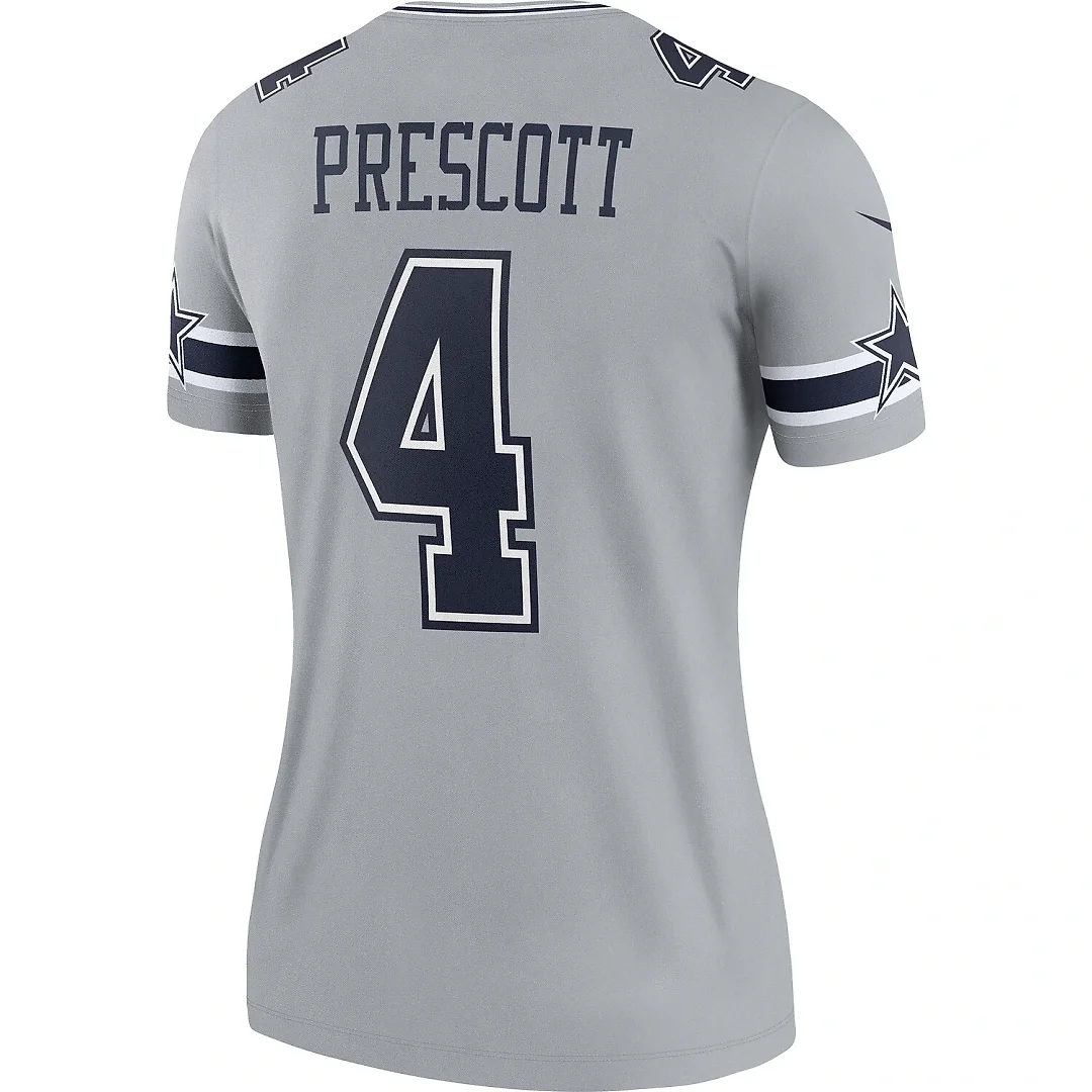 Zennovawear Dak Prescott Dallas Cowboys Women's Legend Player Performance Top - Gray