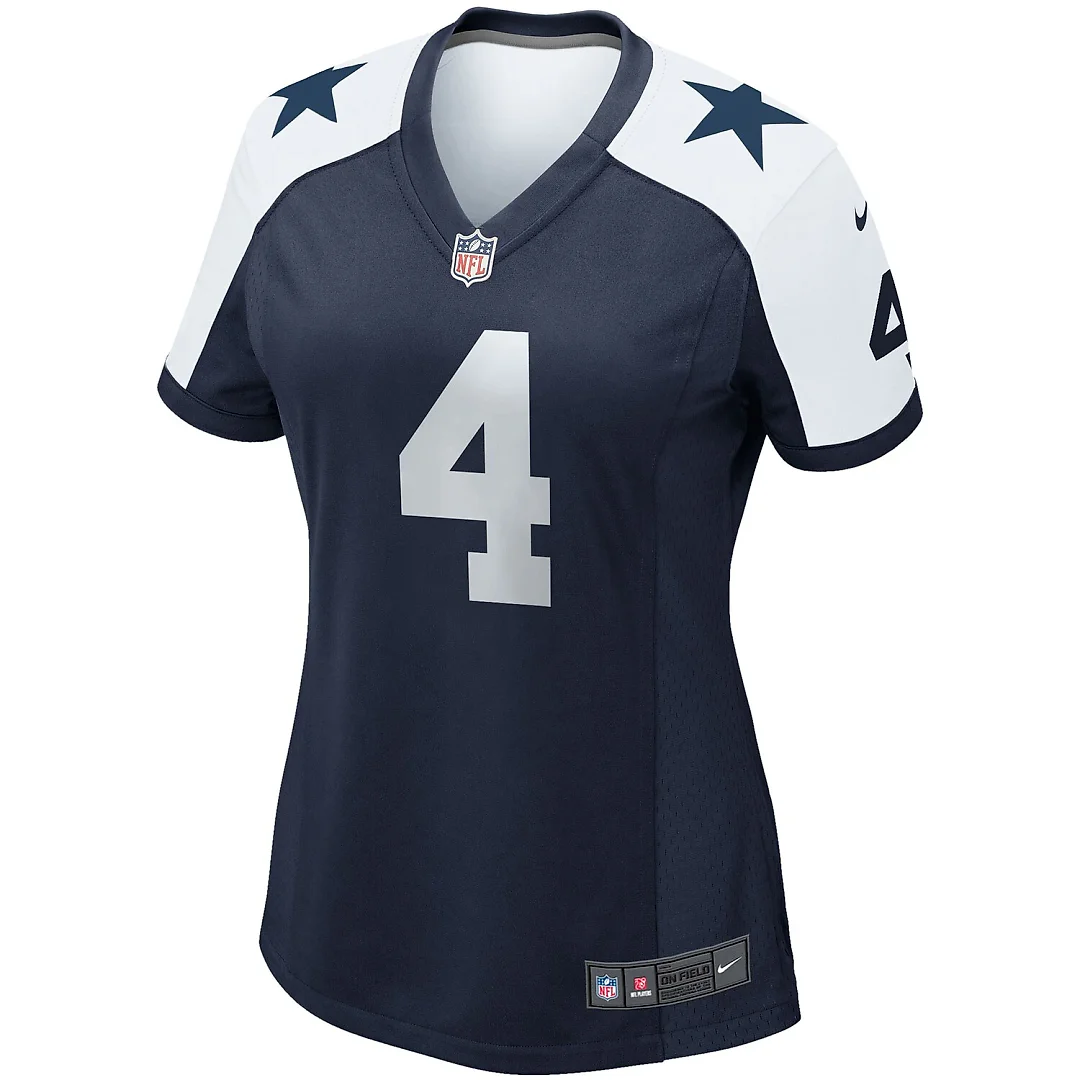 Zennovawear Dak Prescott Dallas Cowboys Women's Alternate Game Team Jersey - Navy