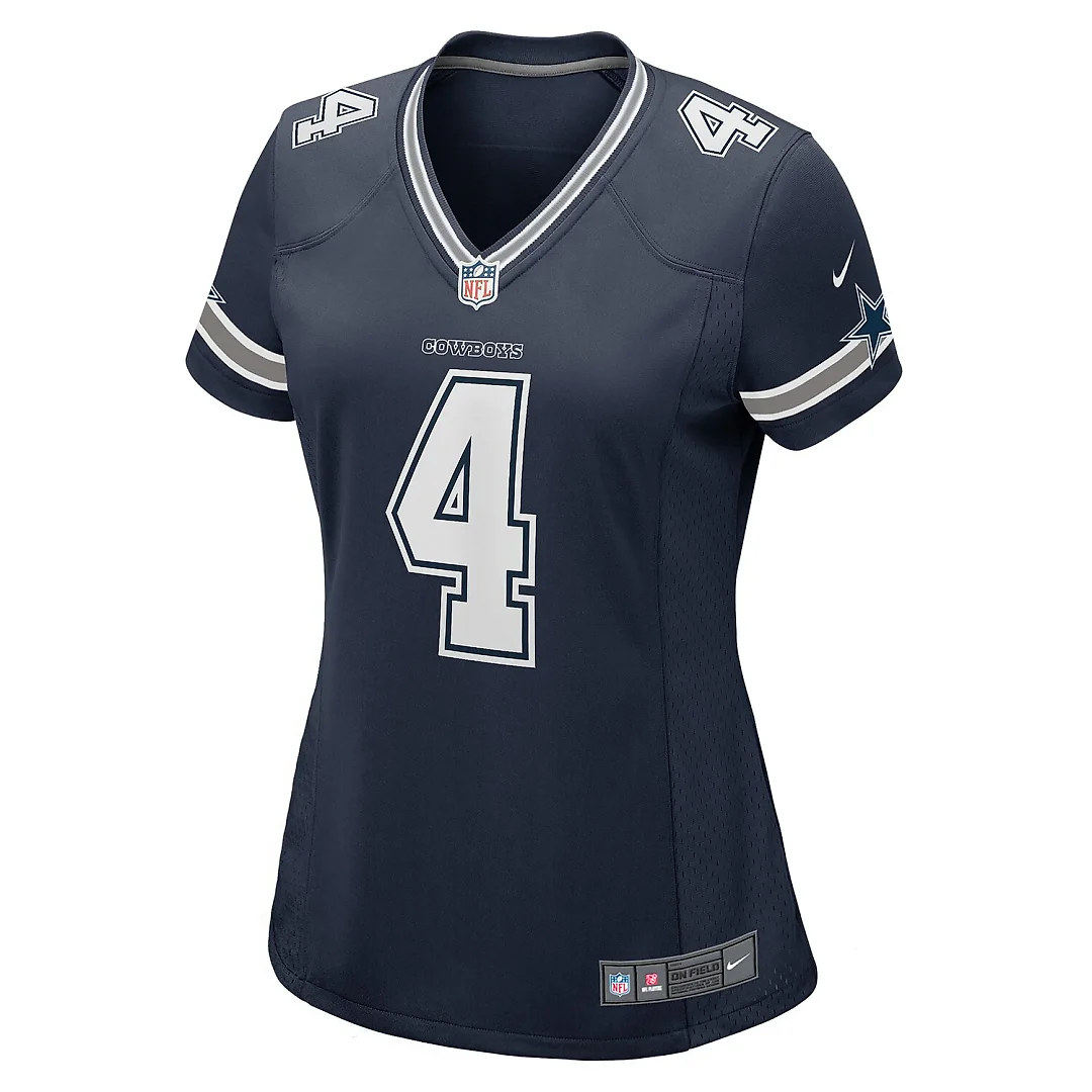 Zennovawear Dak Prescott Dallas Cowboys Women's Game Team Jersey - Navy