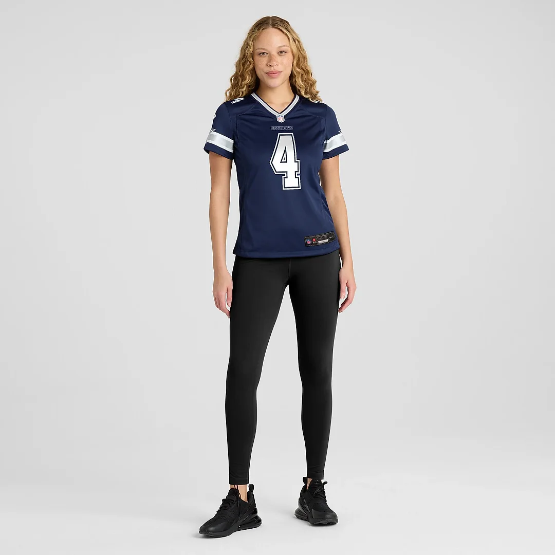 Zennovawear Dak Prescott Dallas Cowboys Women's Game Team Jersey - Navy
