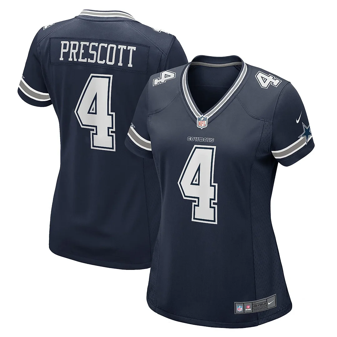 Zennovawear Dak Prescott Dallas Cowboys Women's Game Team Jersey - Navy