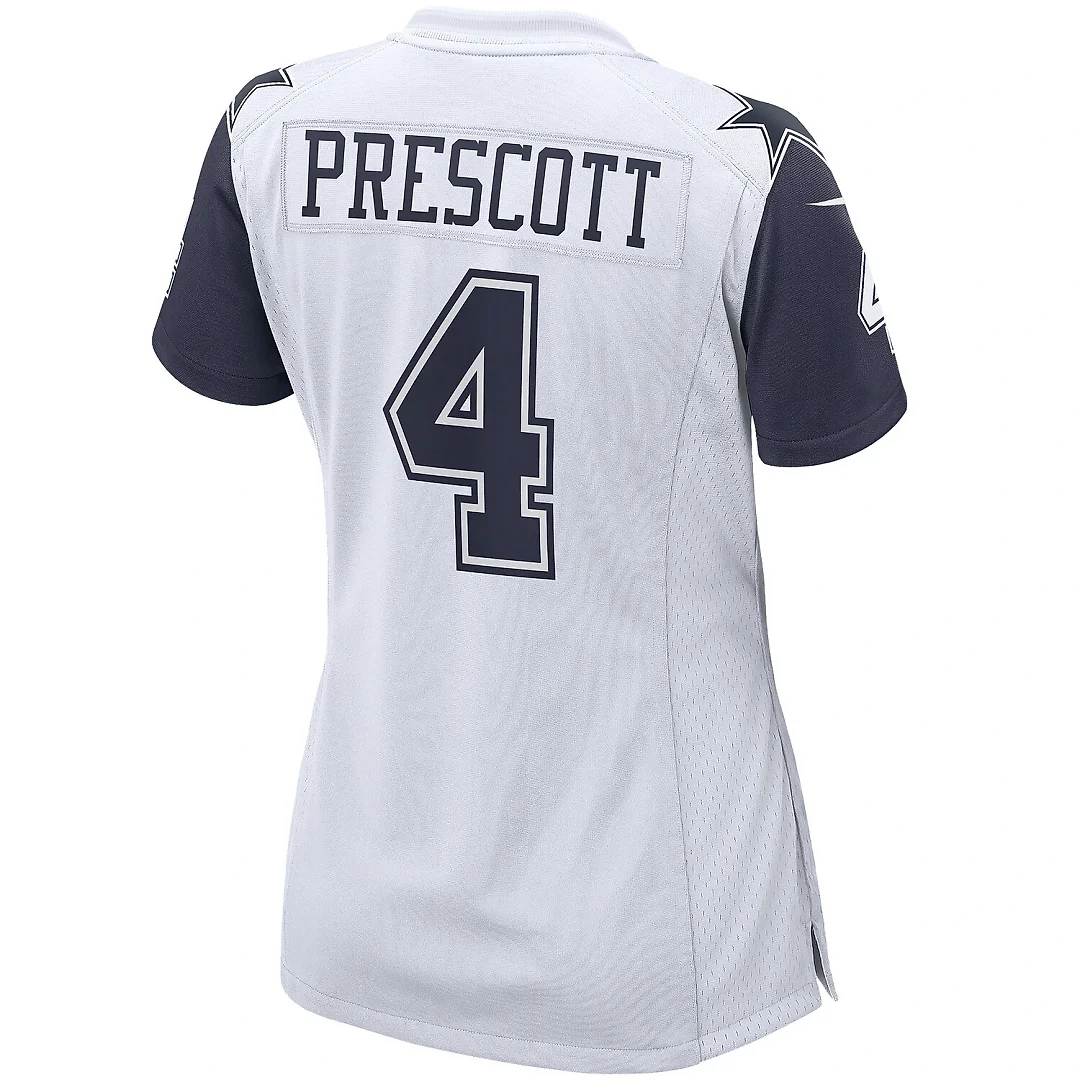 Zennovawear Dak Prescott Dallas Cowboys Women's Alternate Game Jersey - White