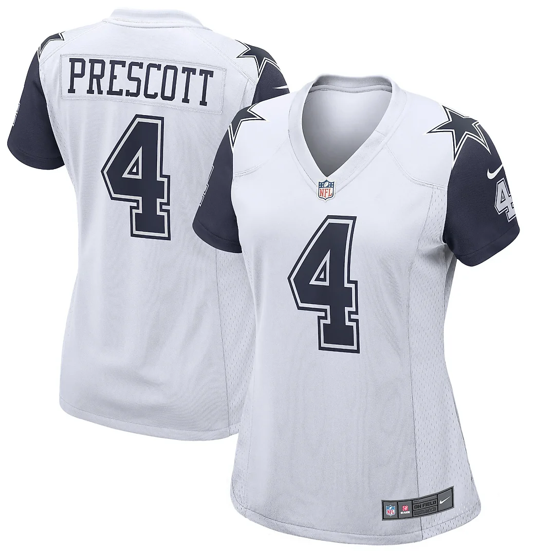 Zennovawear Dak Prescott Dallas Cowboys Women's Alternate Game Jersey - White