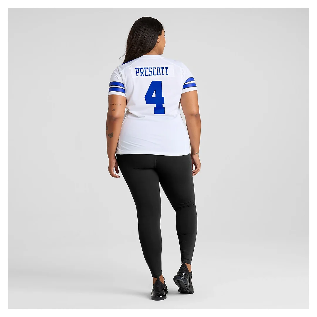 Zennovawear Dak Prescott Dallas Cowboys Women's Team Game Jersey - White