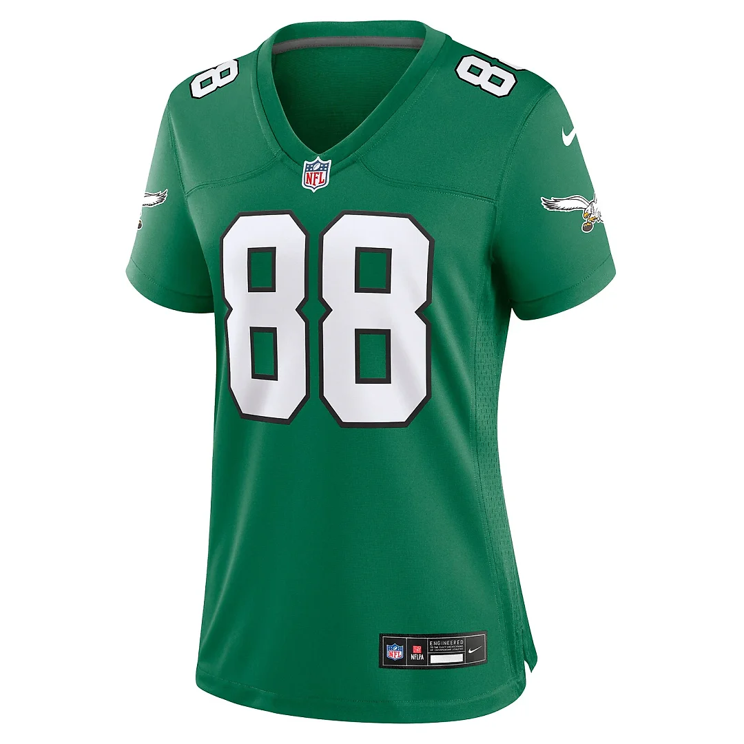 Zennovawear Dallas Goedert Philadelphia Eagles Women's Alternate Game Jersey - Kelly Green