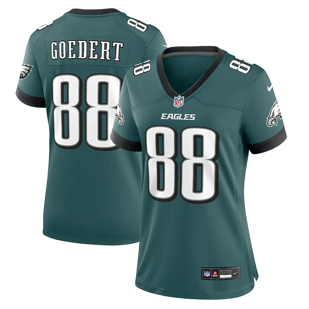 Zennovawear Dallas Goedert Philadelphia Eagles Women's Team Game Jersey - Midnight Green