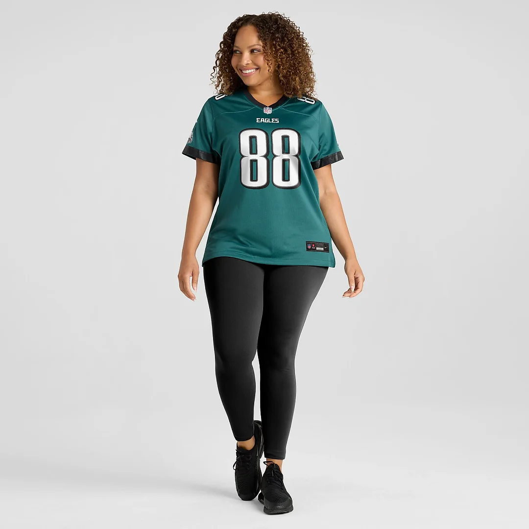 Zennovawear Dallas Goedert Philadelphia Eagles Women's Team Game Jersey - Midnight Green