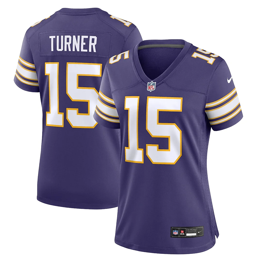 Zennovawear Dallas Turner Minnesota Vikings Women's Alternate Game Jersey - Purple