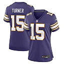 Zennovawear Dallas Turner Minnesota Vikings Women's Alternate Game Jersey - Purple