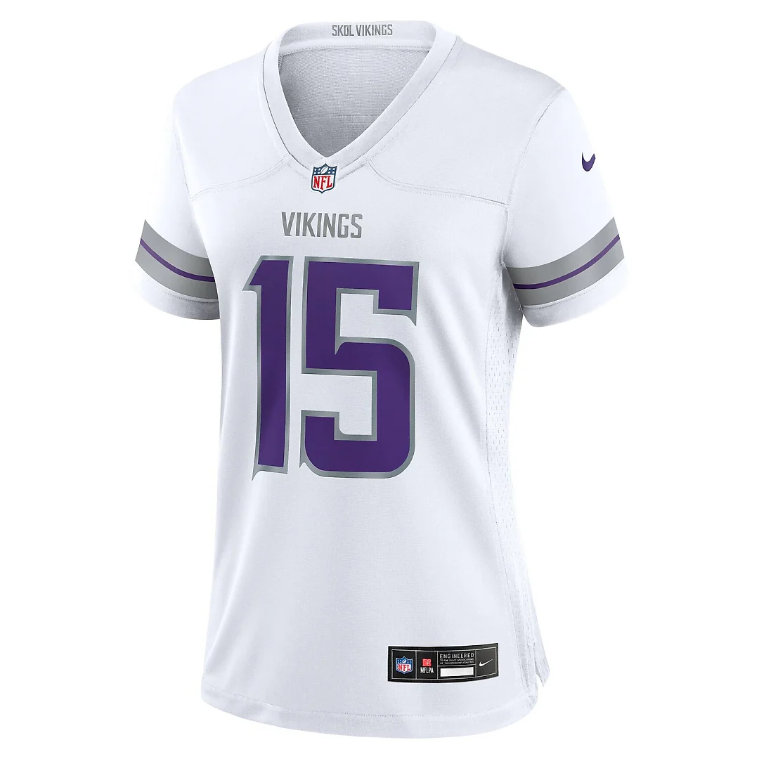 Zennovawear Dallas Turner Minnesota Vikings Women's Alternate Game Jersey - White