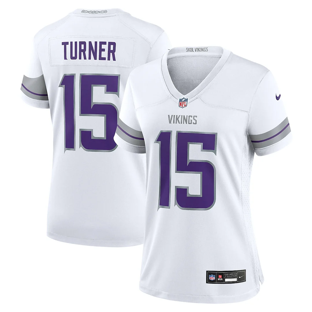 Zennovawear Dallas Turner Minnesota Vikings Women's Alternate Game Jersey - White