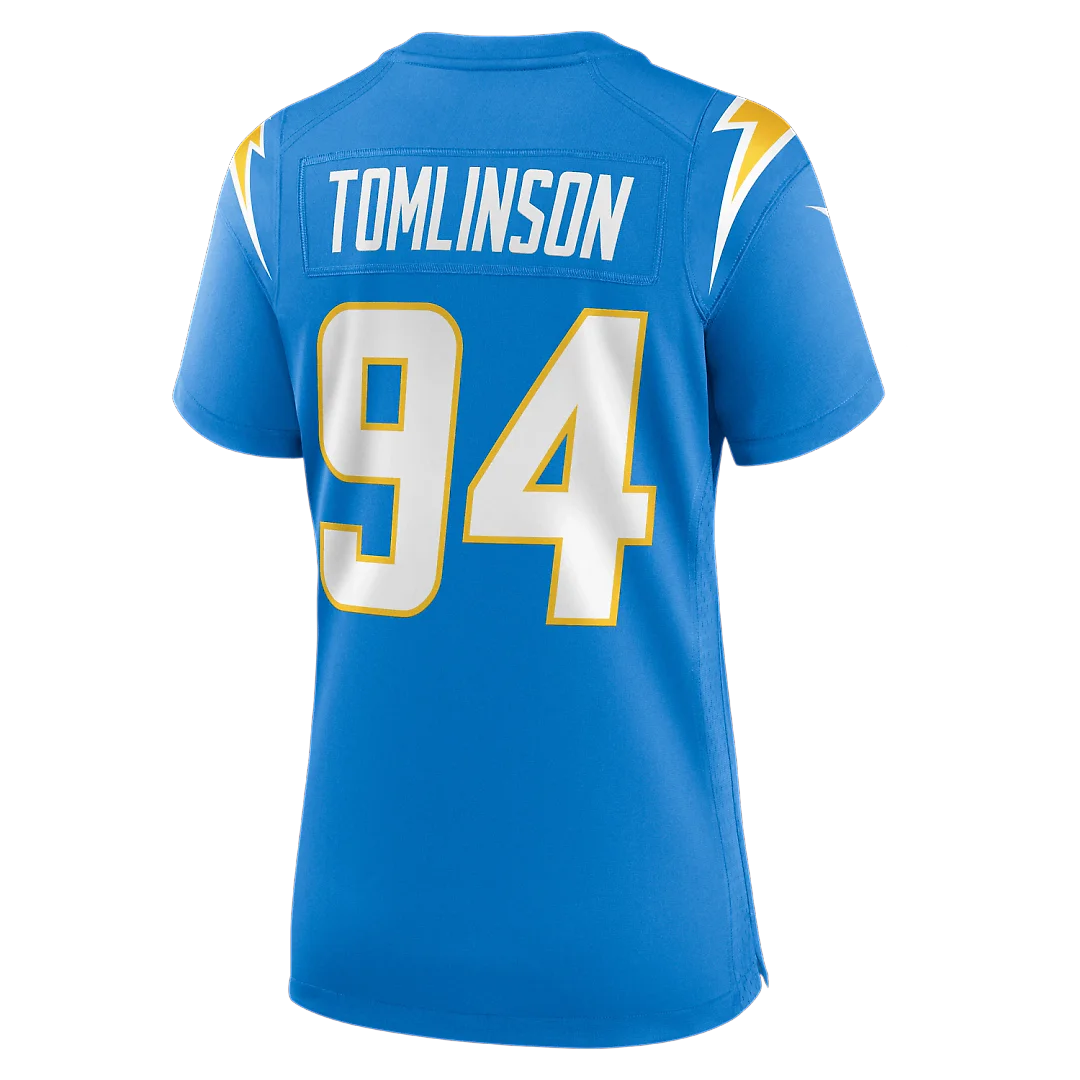 Zennovawear Dalvin Tomlinson Los Angeles Chargers Women's Team Game Jersey - Powder Blue