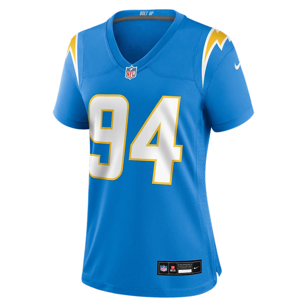 Zennovawear Dalvin Tomlinson Los Angeles Chargers Women's Team Game Jersey - Powder Blue