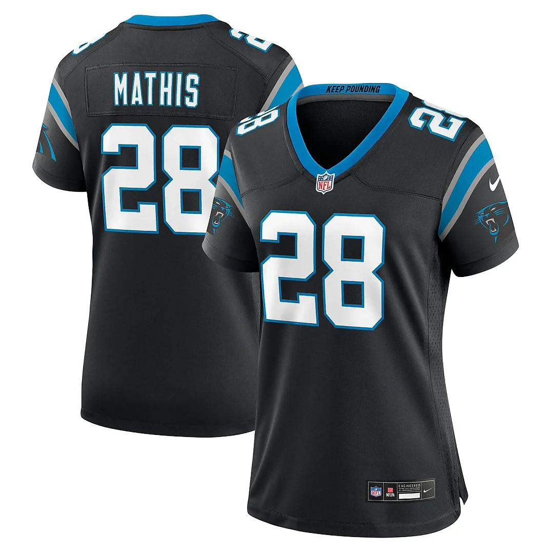 Zennovawear Damarri Mathis Carolina Panthers Women's Team Game Jersey - Black