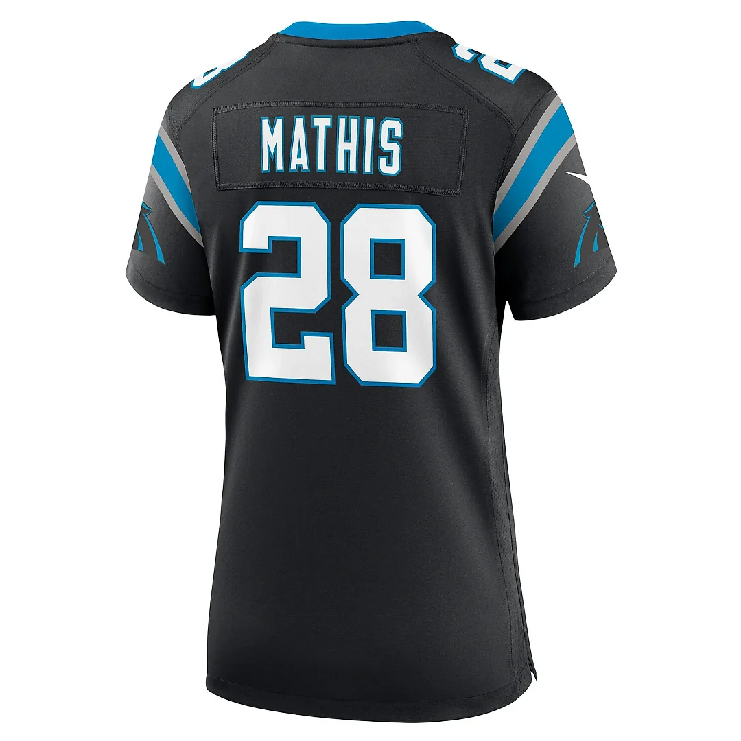 Zennovawear Damarri Mathis Carolina Panthers Women's Team Game Jersey - Black