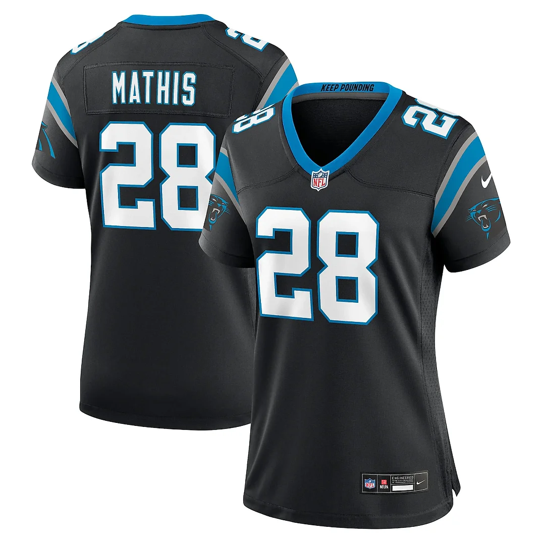 Zennovawear Damarri Mathis Carolina Panthers Women's Team Game Jersey - Black