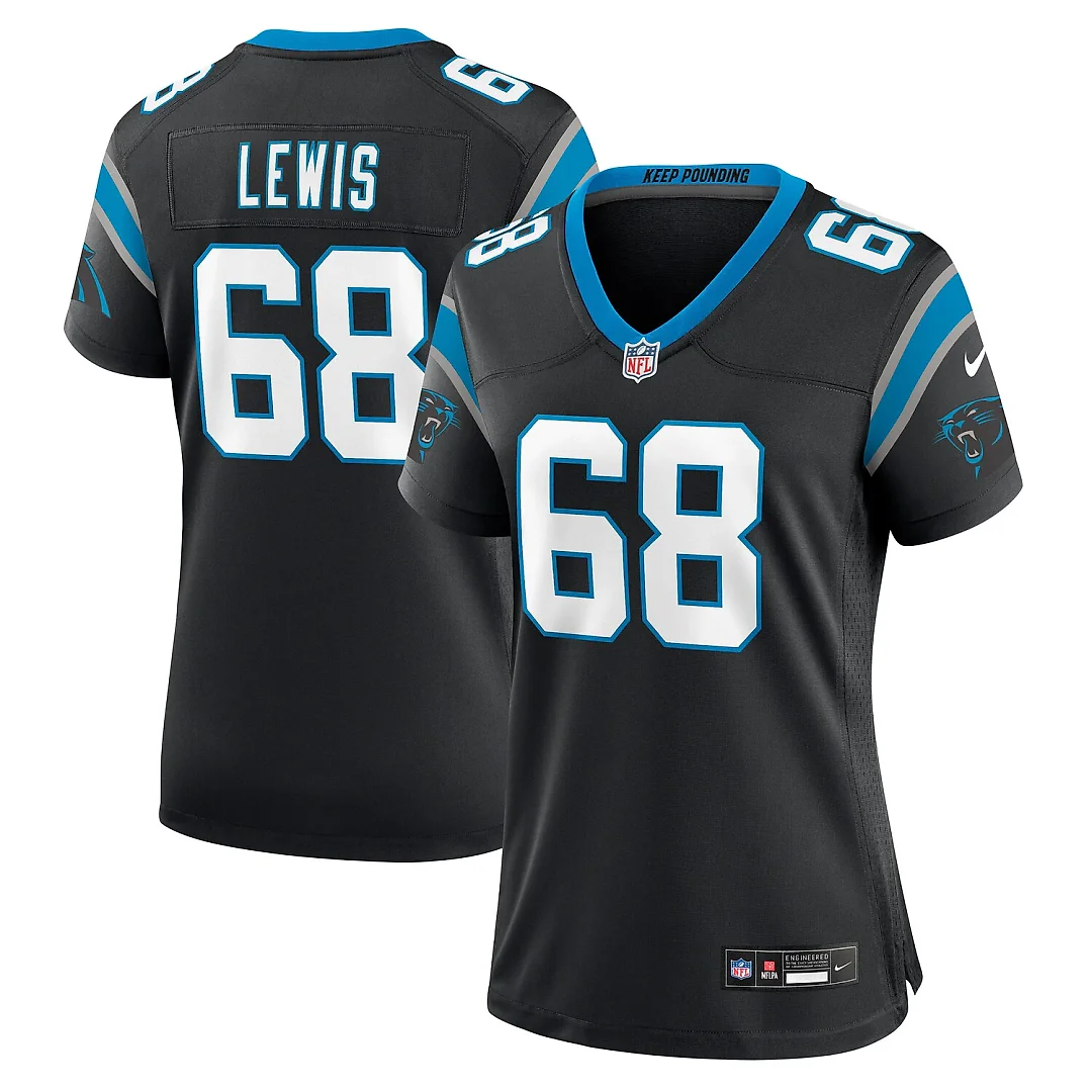 Zennovawear Damien Lewis Carolina Panthers Women's Game Jersey - Black