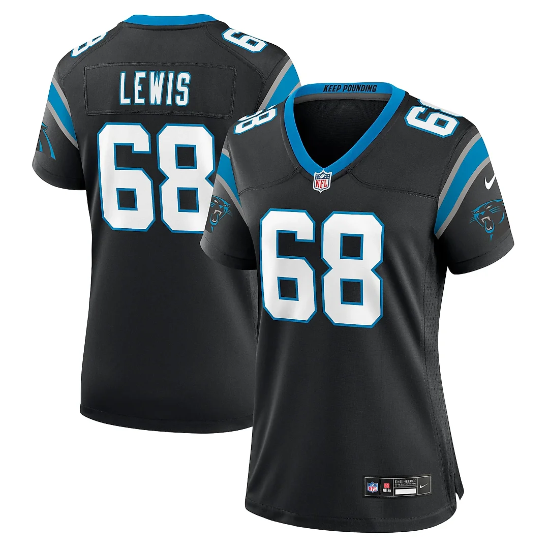 Zennovawear Damien Lewis Carolina Panthers Women's Game Jersey - Black