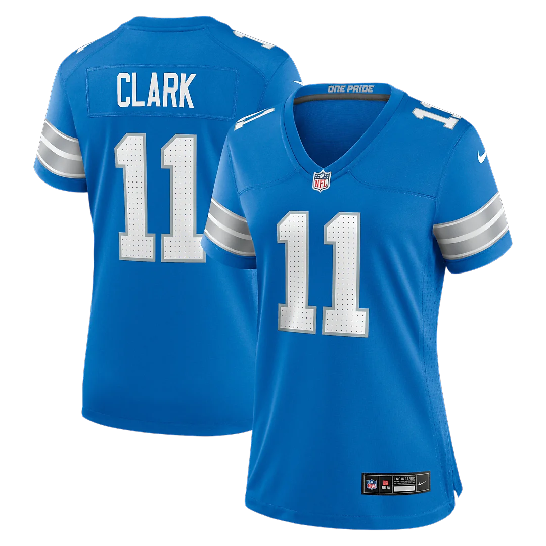 Zennovawear Damone Clark Detroit Lions Women's Team Game Jersey - Blue