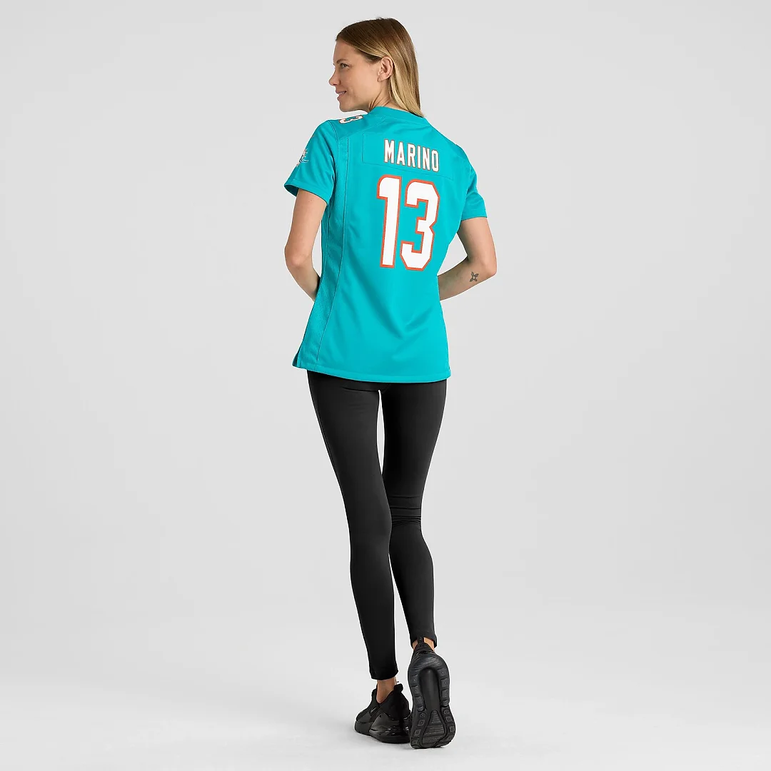 Zennovawear Dan Marino Miami Dolphins Women's Game Retired Player Jersey - Aqua