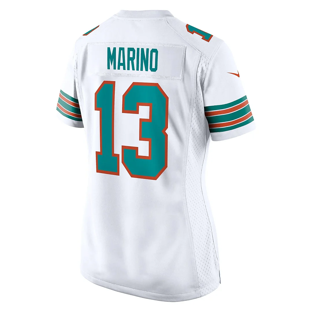 Zennovawear Dan Marino Miami Dolphins Women's Retired Player Jersey - White