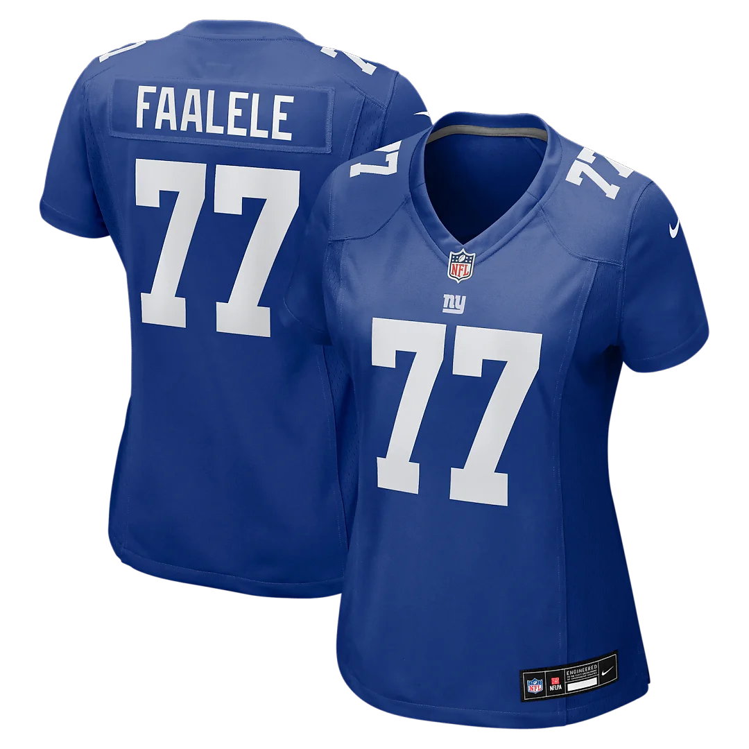 Zennovawear Daniel Faalele New York Giants Women's Team Game Jersey - Royal