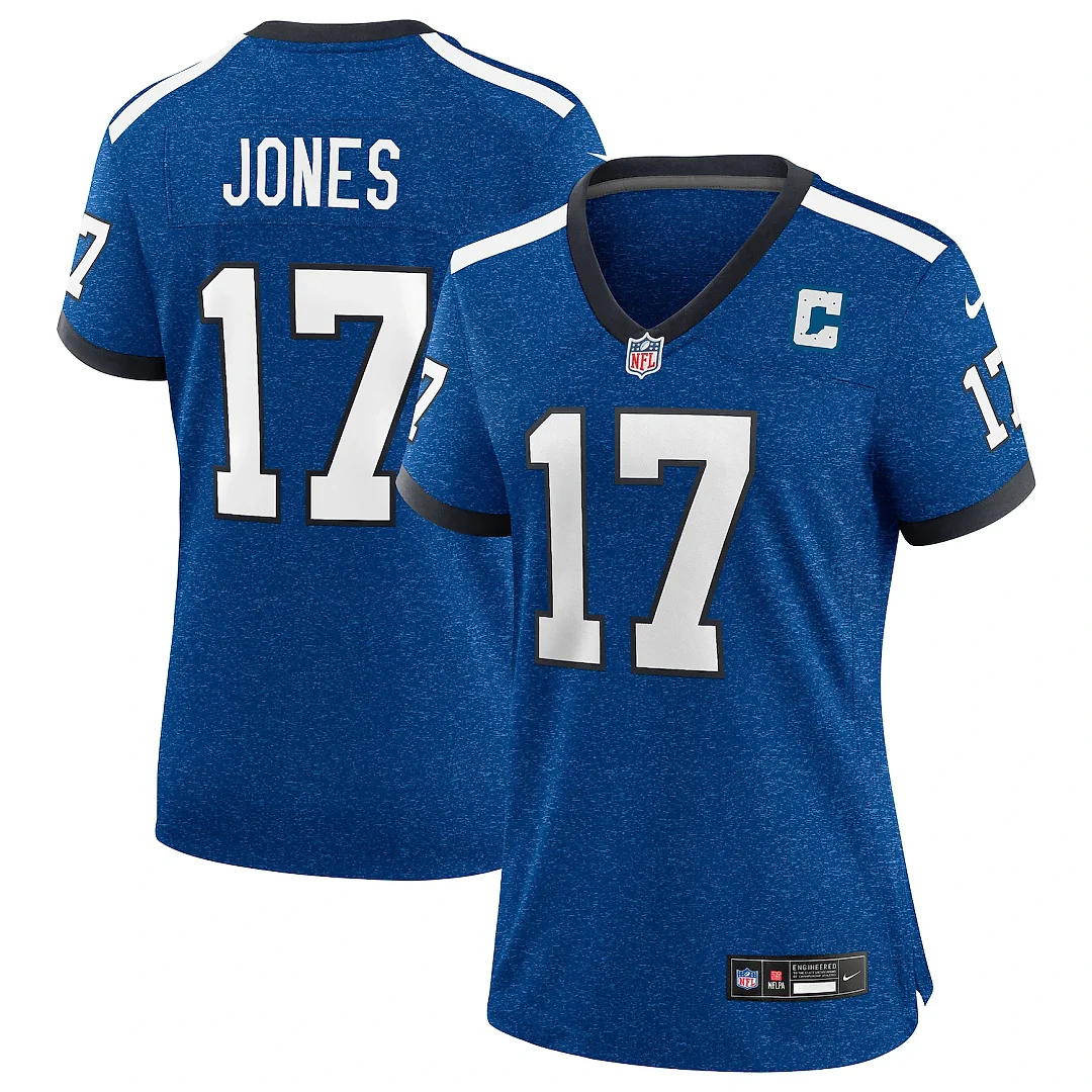 Zennovawear Daniel Jones Indianapolis Colts Women's Alternate 2 Indiana Nights Game Jersey - Heather Royal