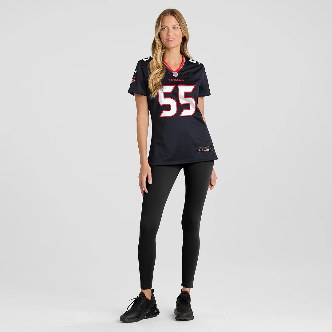 Zennovawear Danielle Hunter Houston Texans Women's Team Game Jersey - Navy