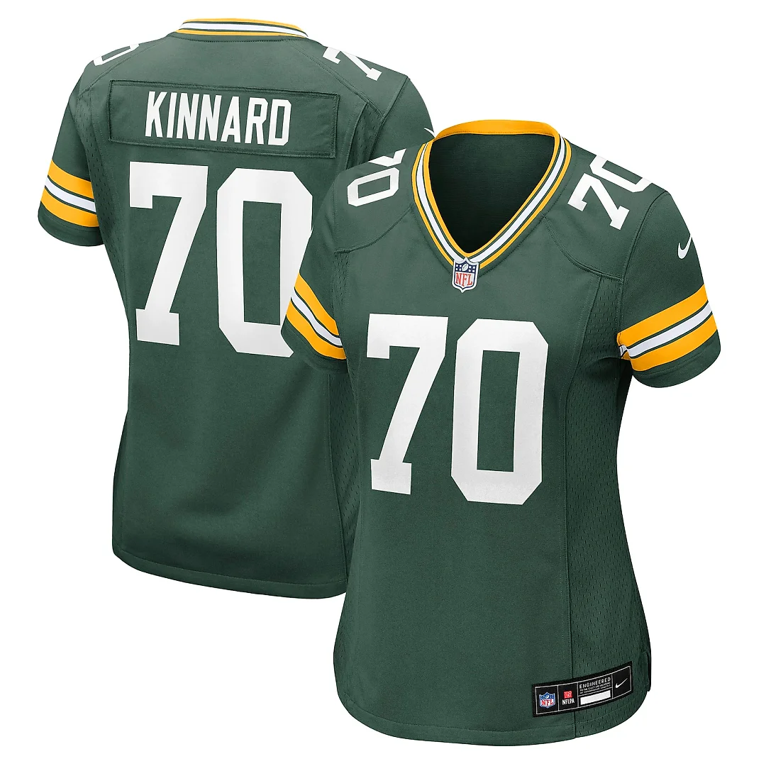 Zennovawear Darian Kinnard Green Bay Packers Women's Team Game Jersey - Green