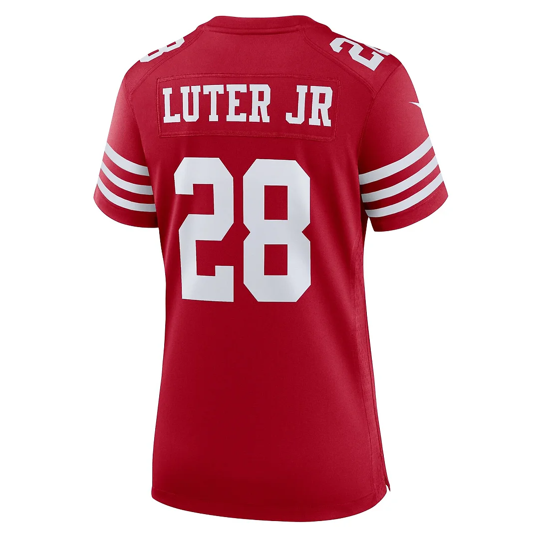 Zennovawear Darrell Luter Jr. San Francisco 49ers Women's Game Jersey - Scarlet