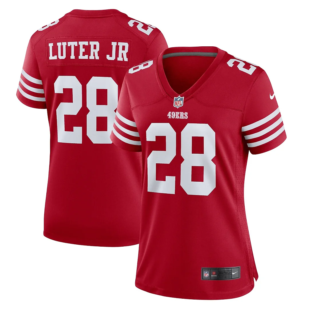 Zennovawear Darrell Luter Jr. San Francisco 49ers Women's Game Jersey - Scarlet