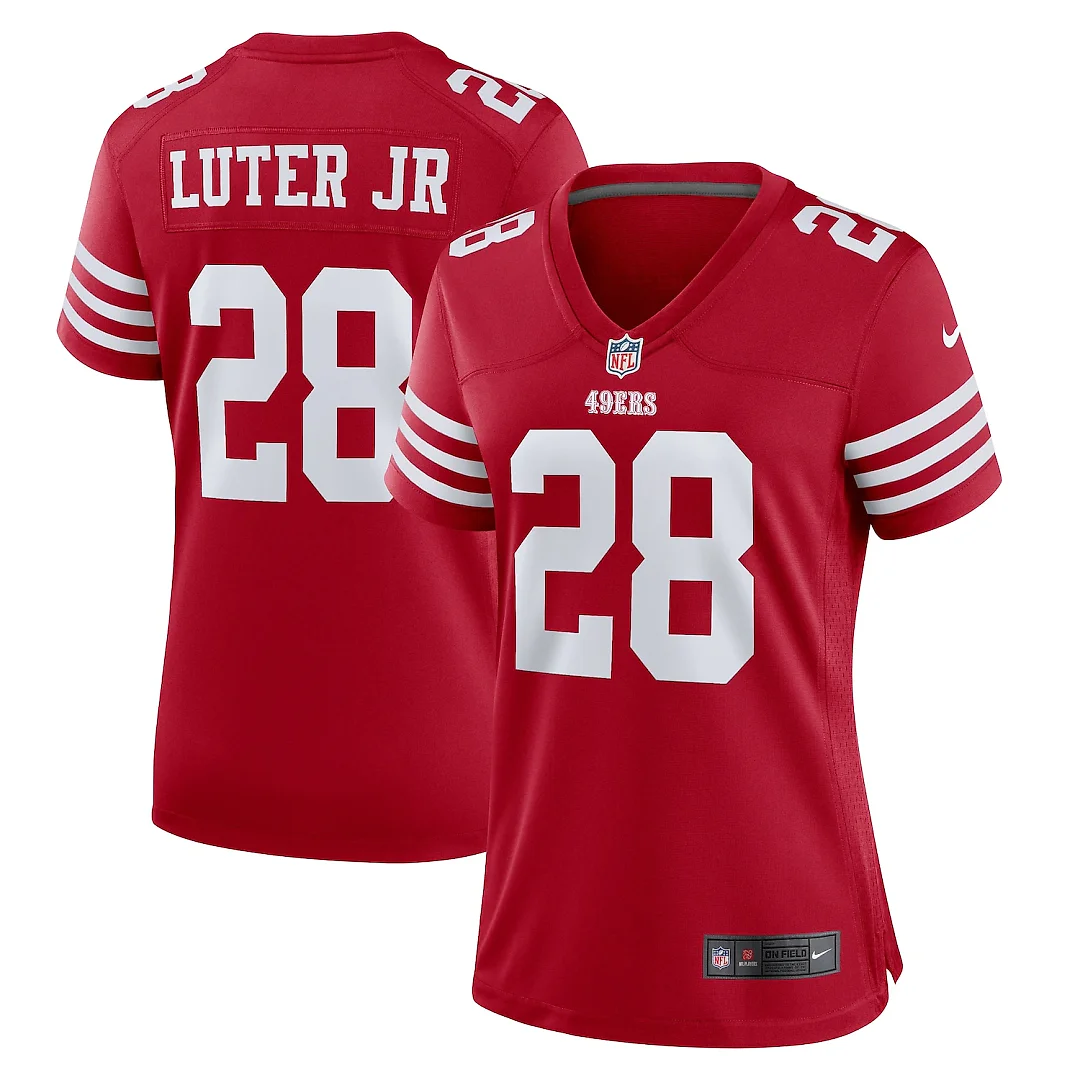 Zennovawear Darrell Luter Jr. San Francisco 49ers Women's Game Jersey - Scarlet