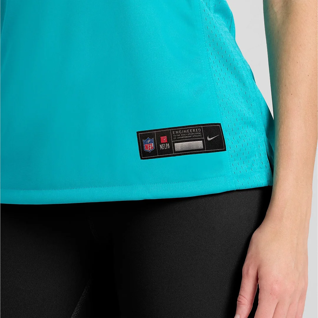 Zennovawear Darren Waller Miami Dolphins Women's Team Game Jersey - Aqua