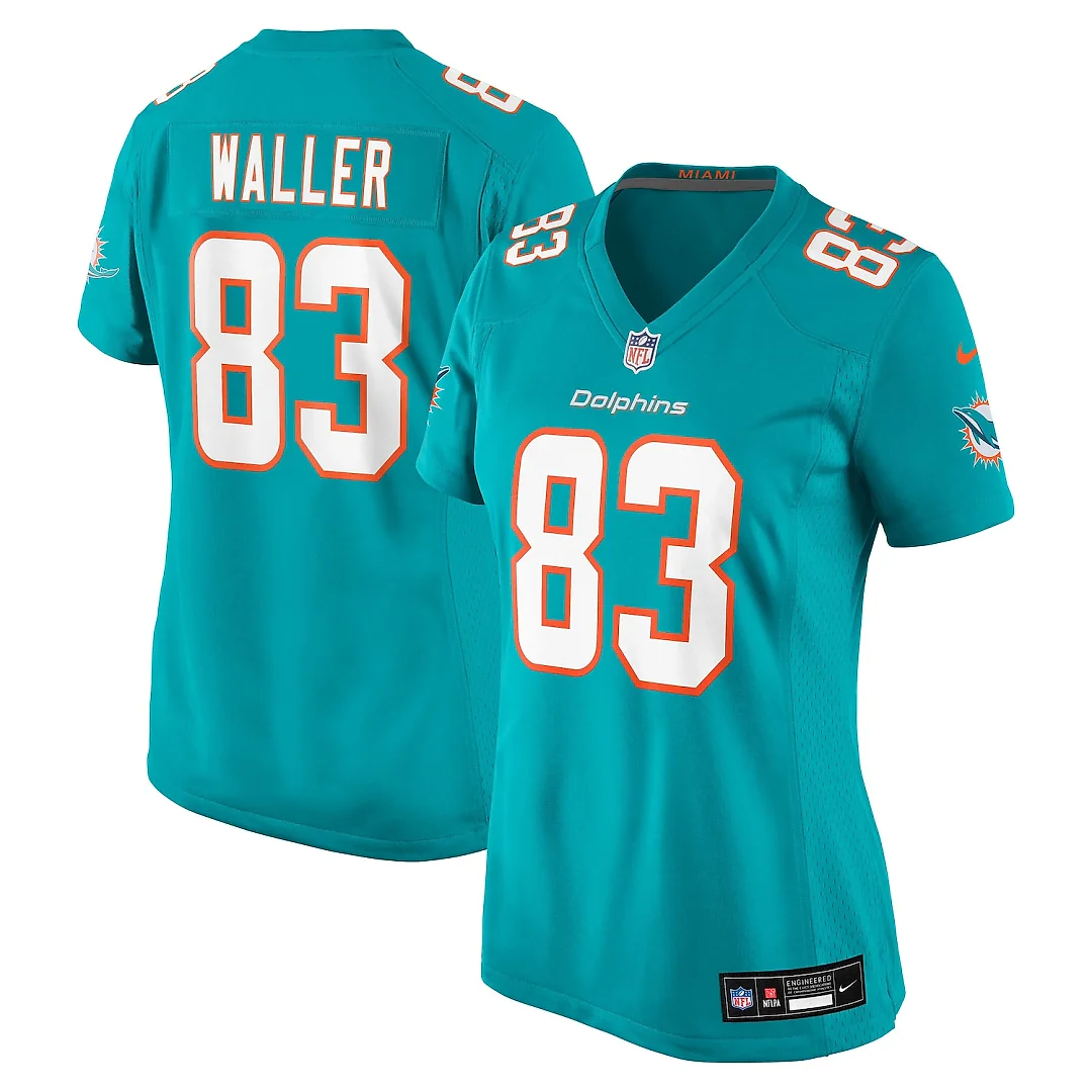 Zennovawear Darren Waller Miami Dolphins Women's Team Game Jersey - Aqua