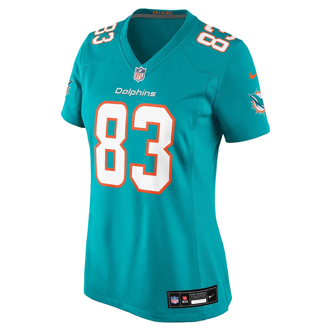 Zennovawear Darren Waller Miami Dolphins Women's Team Game Jersey - Aqua