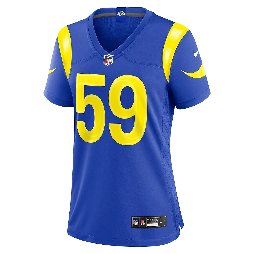 Zennovawear Darryl Peterson Los Angeles Rams Women's Team Game Jersey - Royal