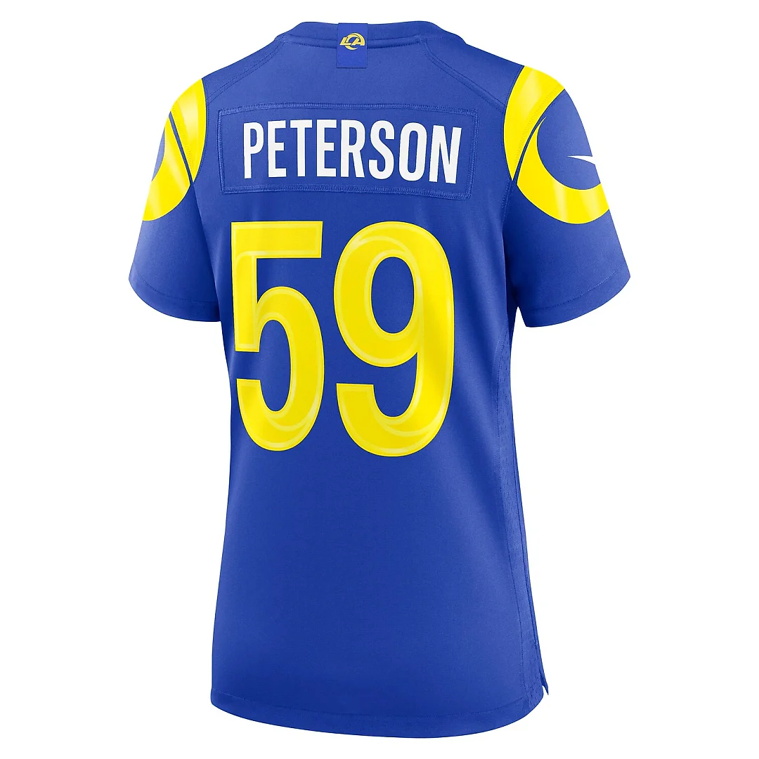 Zennovawear Darryl Peterson Los Angeles Rams Women's Team Game Jersey - Royal