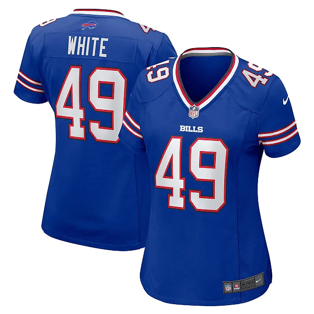 Zennovawear DaShaun White Buffalo Bills Women's Team Game Jersey - Royal