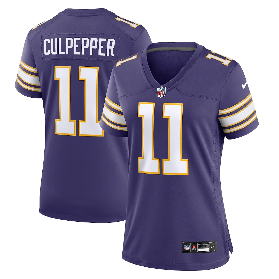Zennovawear Daunte Culpepper Minnesota Vikings Women's Classic Retired Player Game Jersey - Purple