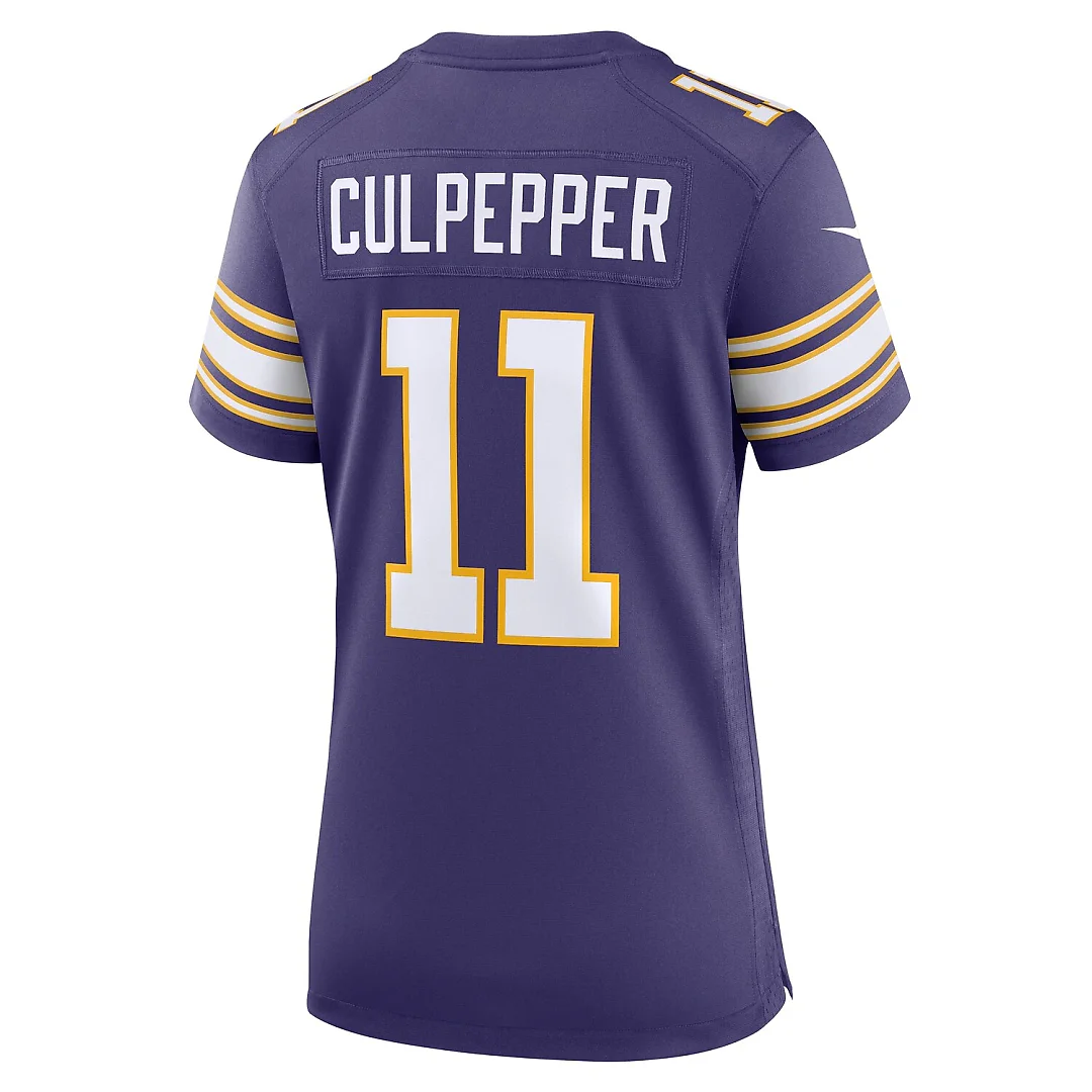 Zennovawear Daunte Culpepper Minnesota Vikings Women's Classic Retired Player Game Jersey - Purple