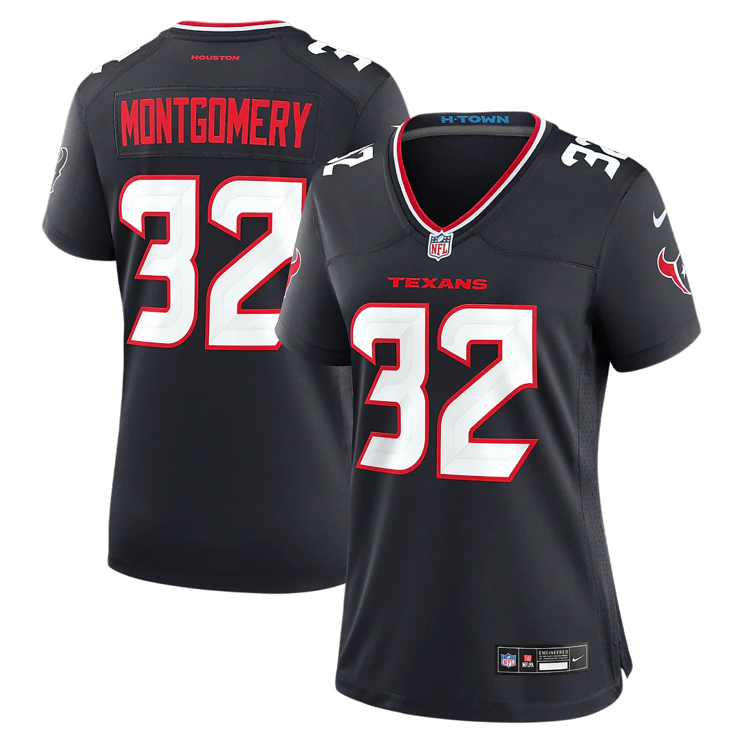 Zennovawear David Montgomery Houston Texans Women's Game Jersey - Navy