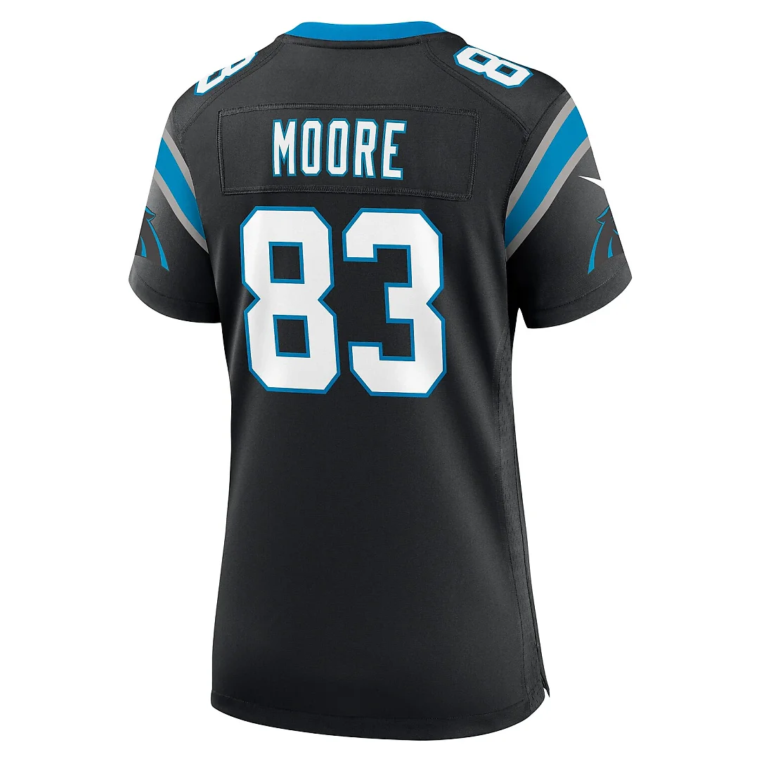 Zennovawear David Moore Carolina Panthers Women's Game Jersey - Black