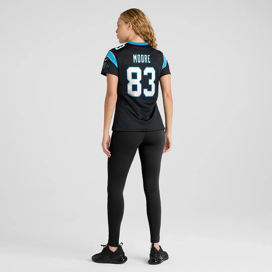 Zennovawear David Moore Carolina Panthers Women's Game Jersey - Black
