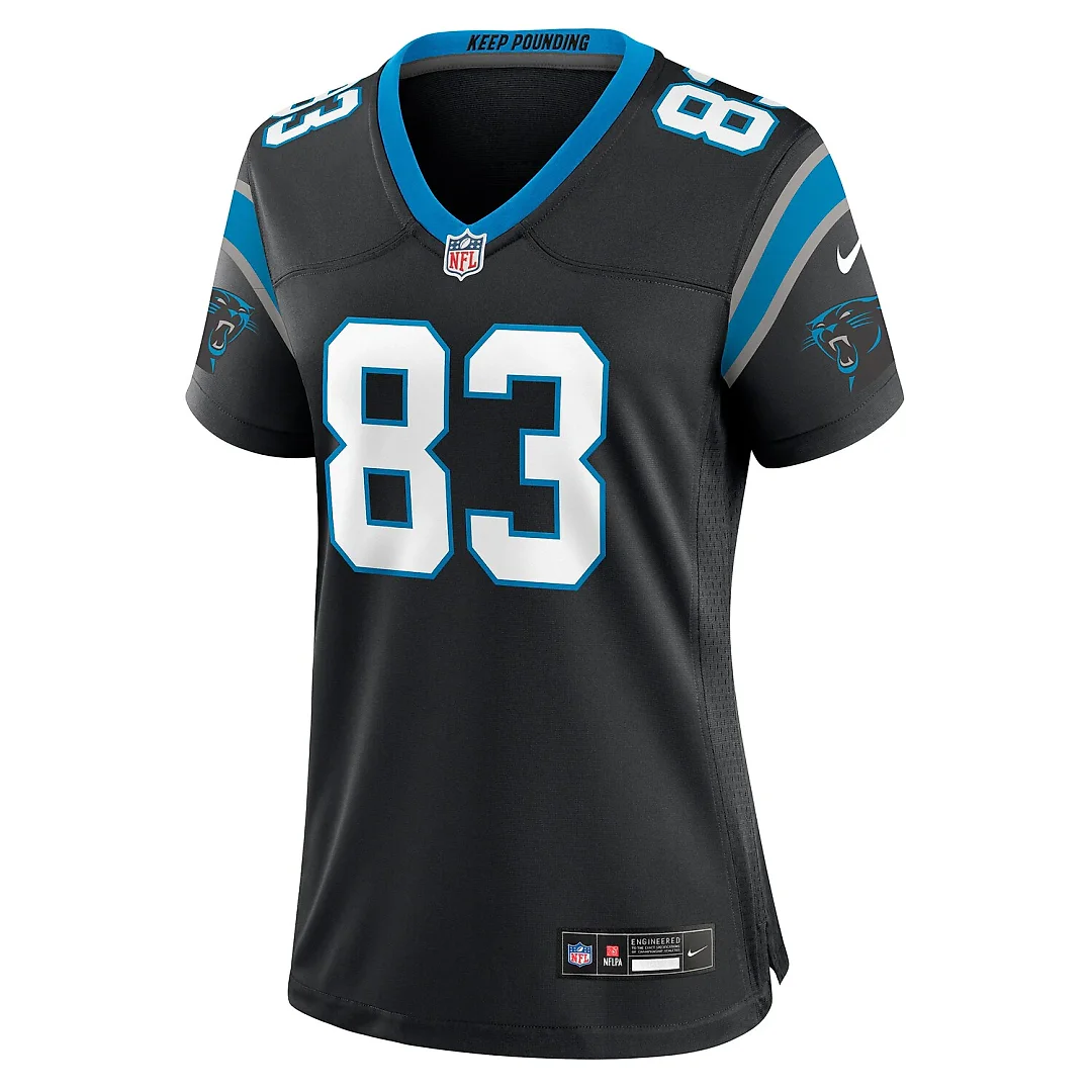 Zennovawear David Moore Carolina Panthers Women's Game Jersey - Black