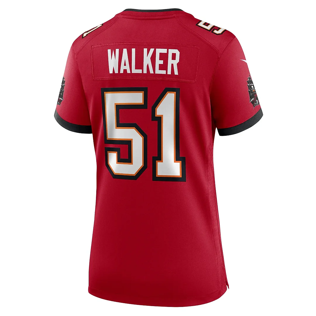 Zennovawear David Walker Tampa Bay Buccaneers Women's Team Game Jersey - Red