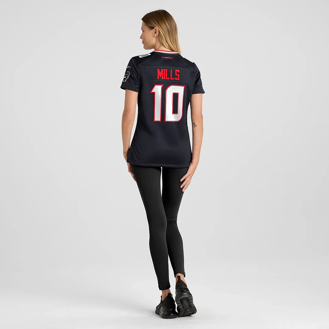 Zennovawear Davis Mills Houston Texans Women's Team Game Jersey - Navy