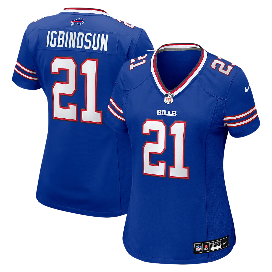 Zennovawear Davison Igbinosun Buffalo Bills Women's Team Game Jersey - Royal
