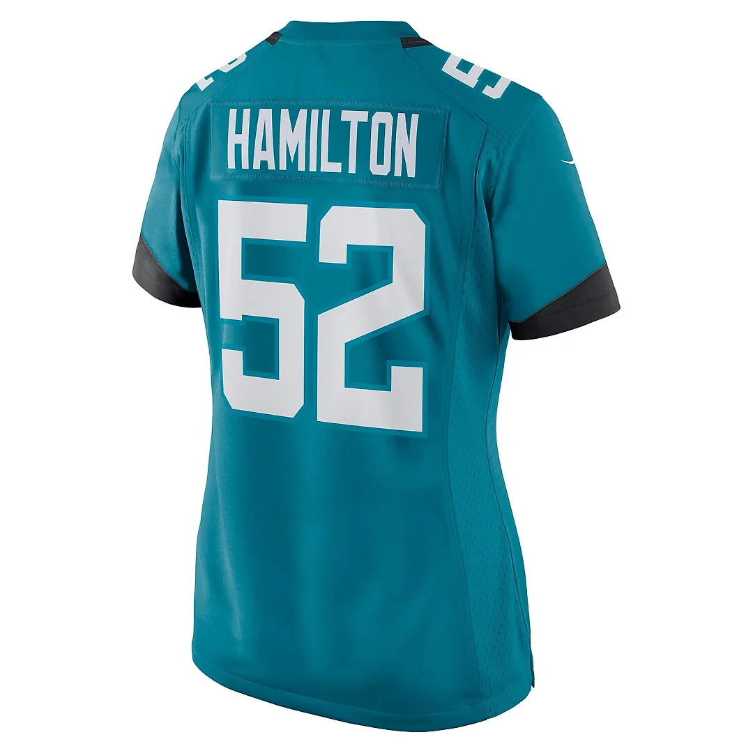 Zennovawear DaVon Hamilton Jacksonville Jaguars Women's Game Jersey - Teal